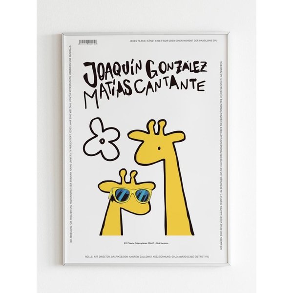 인테리어 아트 포스터_Mit Giraffe (A1 5070 A2 A3 size)