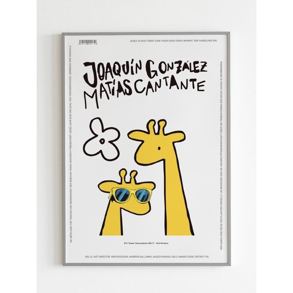 인테리어 아트 포스터_Mit Giraffe (A1 5070 A2 A3 size)