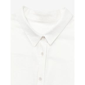 COTTON SLEEVE ROLL-UP SHIRT_WHITE