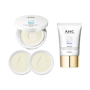 AHC 시카 카밍 선쿠션 본품 + 리필 x2 + 워터풀 선크림 40ml /24년 시즌8/박세리선쿠션