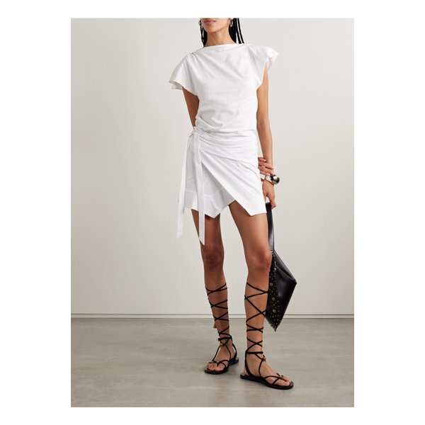 세바니 비대칭 코튼 저지 티셔츠 화이트 46376663162889945