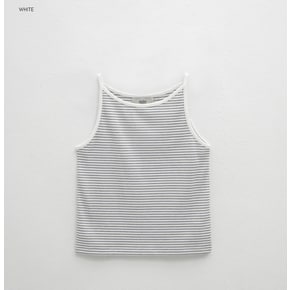 (T-6819)ESSENTIAL STRIPE SLEEVELESS TEE