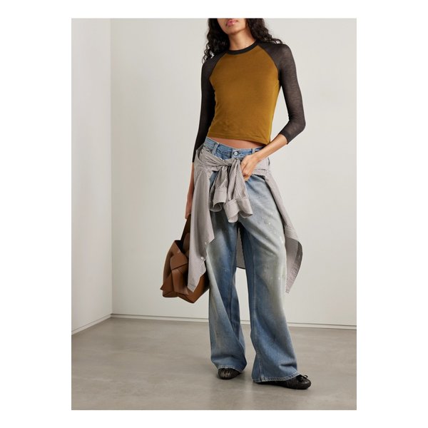 투톤 리오셀 울 혼방 티셔츠 카멜 46376663162871112