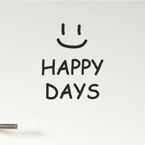 스마일 happy days 감성 레터링 인테리어 스티커