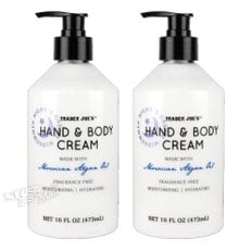 [1+1] 트레이더조 핸드 바디 크림 모로칸 아르간오일 473ml TRADER JOE`S HAND & BODY CREAM WIT