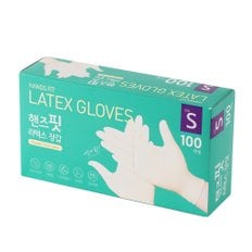핸즈핏 라텍스장갑 (S) 100매
