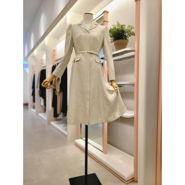 [여주점] 여성 오픈카라 벨티드 원피스( ITNAYOP160)