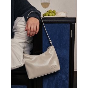 SPARKLING SQUARE HOBO BAG(CREAMY OYSTER)