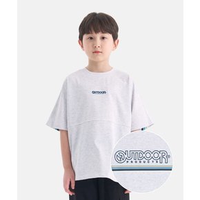 백그래픽 오버핏 반팔티셔츠 (멜란지 화이트) OD262ISS10_MWH