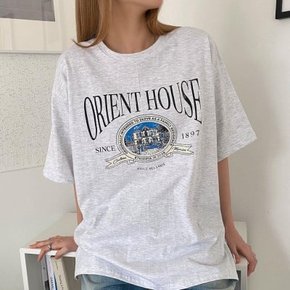 여자 박스티 수학여행룩 프린팅 슬릿 티셔츠