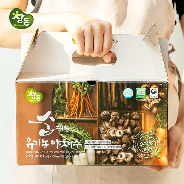 참든 숨쉬는 유기농 야채수 150ml 30포