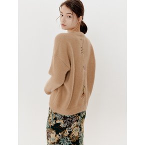 FLOWER ANGORA KNIT_BEIGE