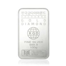 한국금다이아몬드 투자용 실버바 AG 100g 999.9 은투자 은시세