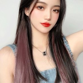그라데이션 세련컬러 브릿지 헤어피스 5p 포인트 투톤가발