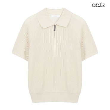 ab.f.z 하프 집업 카라 반팔 니트 (AFX3QW32A)