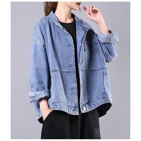 청/블랙자켓 봄가을 데님 루즈핏 오버핏 재킷 (15085769A)