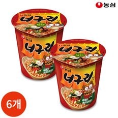 농심 너구리 컵라면 62g x 6개