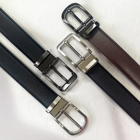 플럼도트 국산 폭3cm 소가죽 분리형핀벨트 허리띠
