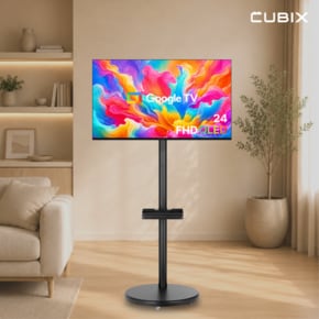 무빙큐빅스 블랙에디션 24인치 QLED FHD 삼탠바이미 퍼스트 셋트 이동식 스마트TV 중소바이미