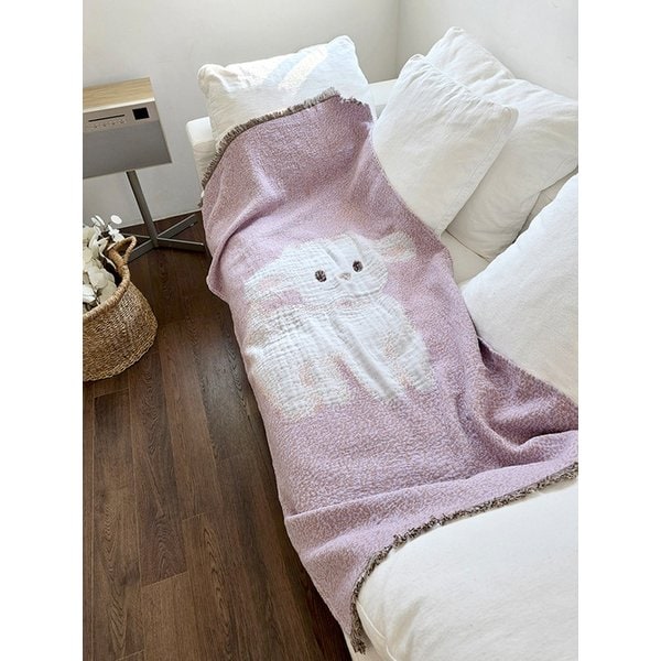 소프트 퍼프 램 거즈 블랭킷 쇼파 커버