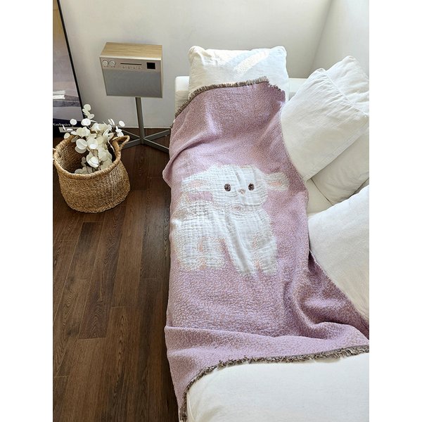 소프트 퍼프 램 거즈 블랭킷 쇼파 커버