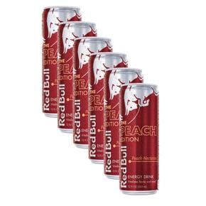 [해외직구] Red Bull 레드불 에너지 드링크 피치 에디션 피치 넥타린 355ml 6캔