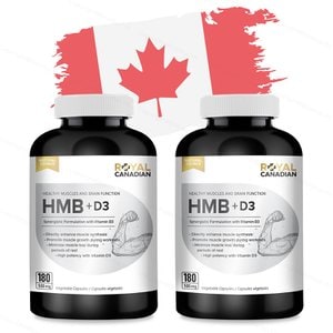  로얄캐네디언 캐나다 HMB 비타민D3 180캡슐x2통 근손실