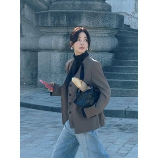 시슬리 [기은세 PICK] 노카라 레이어드 싱글 자켓_MW