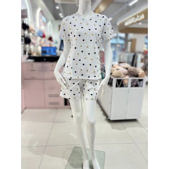 비너스 [여주점] 솔브 면슬러브 귀여운 별나염 여성 홈웨어 이지웨어 상의 바지[SEV2352F/SEP2352F]