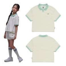 [여아 핫썸머 코디 추천] 테리 카라 반팔티 IVORY K242GPL010