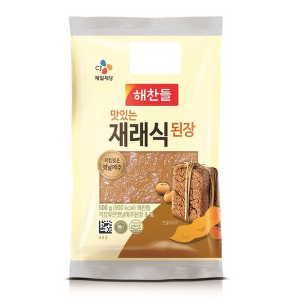 해찬들 재래식된장 500g (봉)