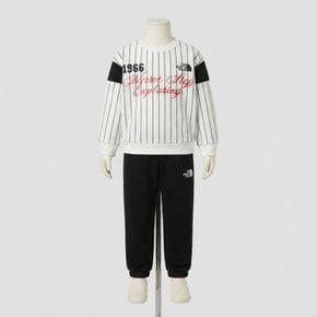 노스페이스 키즈 키즈 스타라인 스웻 세트 CREAM NM5MS03T
