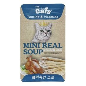 고양이 더캣츠 미니리얼 북어치킨 습식 사료 40g 1P X ( 4매입 )