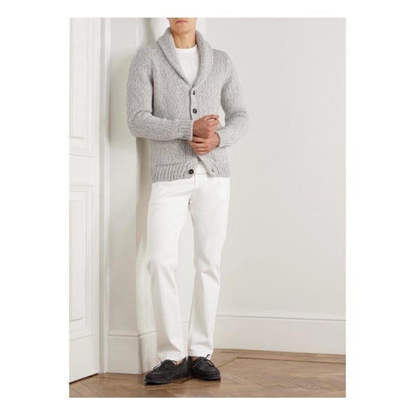 슬림핏 숄 칼라 캐시미어 가디건 46376663162880462