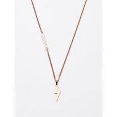 Duality Lightning Necklace RG & White Pearl JDN21RW001M