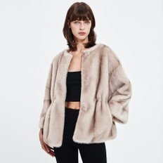 COLETTE FUR JACKET BEIGE