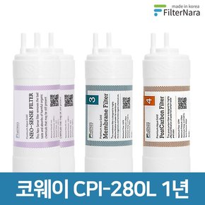 코웨이 CPI-280L  UF  고품질 정수기 필터 호환 1년 세트