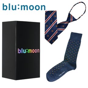 [blu:moon] 블루문 자동넥타이X양말 세트-클래식크레스트