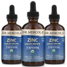 3개 세트 Dr Mercola 아연 미네랄 면역 지원 농축액상 115ml