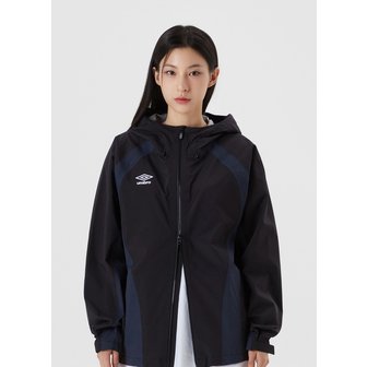 엄브로 남녀공용 액티브 볼드라인 3LAYER 쉘 바람막이 자켓 UP321SJK91BLK