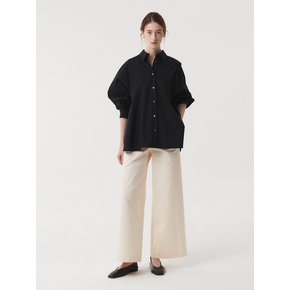 COTTON WIDE PANTS (NATURAL)