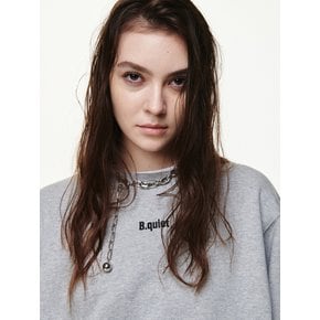 CROPPED SWEATSHIRT_MELANGE GRAY