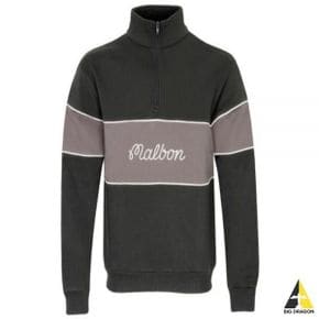 MALBON Collegiate Quarter Zip (M-7392-AGD-BLK) (남성 컬리짓 쿼터 짚) 73377518