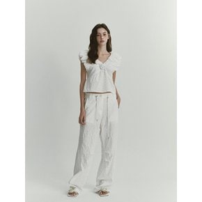 JACQUARD WIDE PANTS (WHITE)