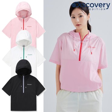 디스커버리 (정상가159000원)디스커버리 여성 프리미엄 경량반팔 아노락 자켓 여름 방풍 바람막이 DWWJG6043