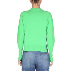 SS22 [필로소피 드 로렌조 세라피니] Knitwear SWEATER WITH LOGO INLAY GREEN 09170700_1396