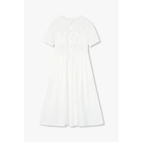 [지컷25S/S]퍼프 슬리브 패치 포켓 롱 원피스(7255237109)