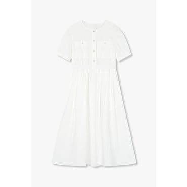 GCUT [지컷25S/S]퍼프 슬리브 패치 포켓 롱 원피스(7255237109)