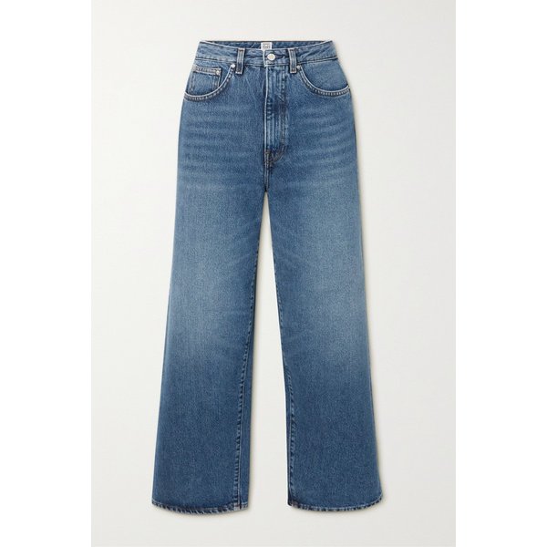Cropped Organic High-rise Flared Jeans 미드 데님