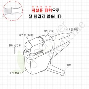 일본 고쿠요 링이 필요없는 펀치 하리낙스 핸디 스테이플러 핑크